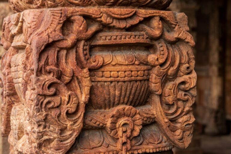 UPSC Mains essay topic 'The past' is a permanent dimension of human consciousness and values — ancient Indian stone pillar carving