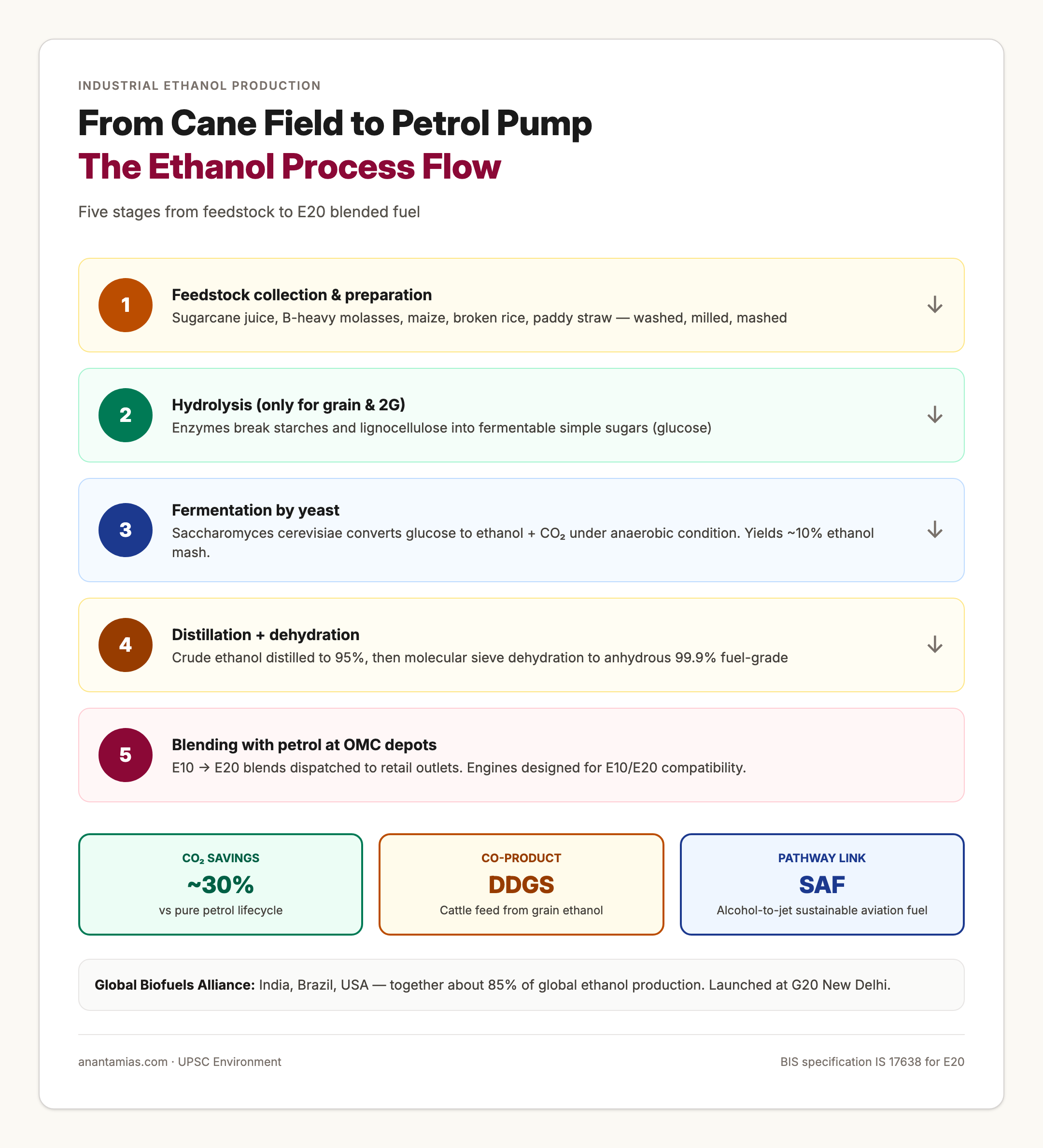 Ethanol Production Process Flow