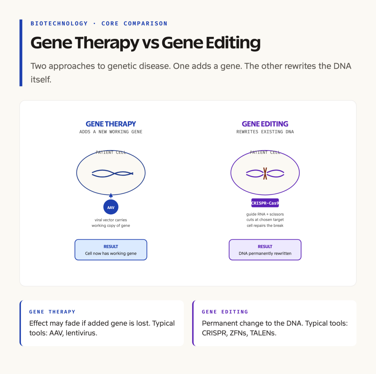 Gene Therapy vs Gene Editing UPSC: CRISPR, NexCAR19, CAR-T Explained