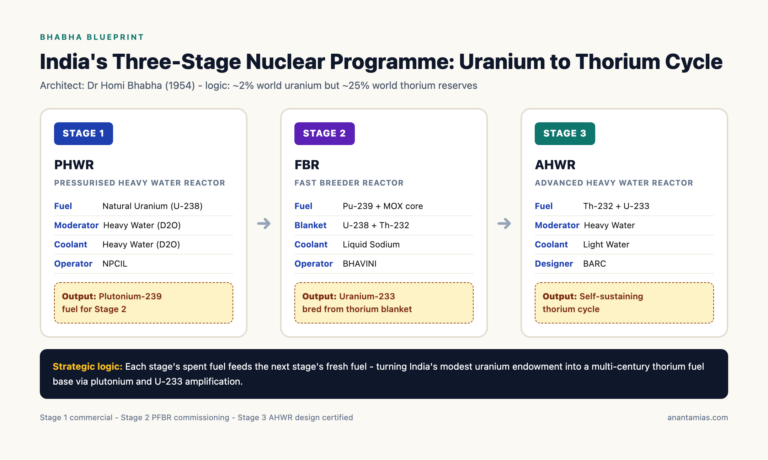 Three-Stage Nuclear Programme: Fuel Cycle from Uranium to Thorium