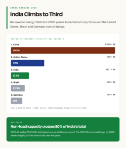 Global renewable energy capacity ranking 2026