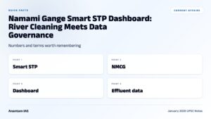 Namami Gange Smart STP Dashboard: River Cleaning Meets Data Governance graphic 1 for UPSC current affairs