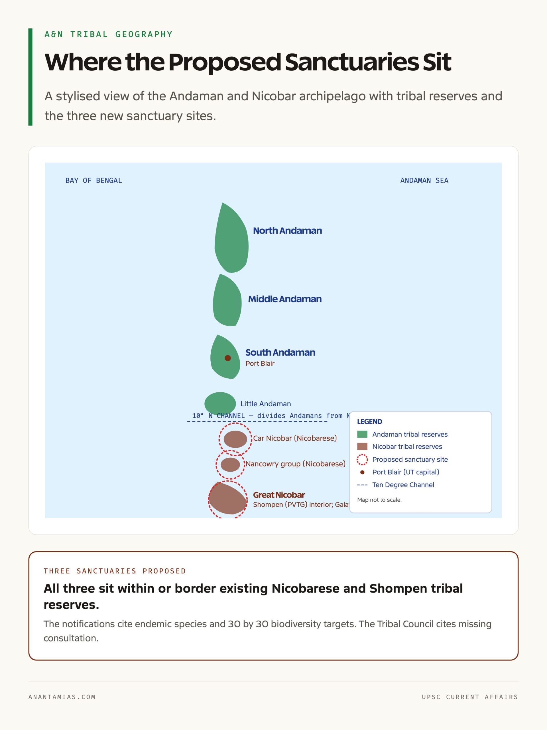 Andaman and Nicobar Tribal Reserves Sketch Map