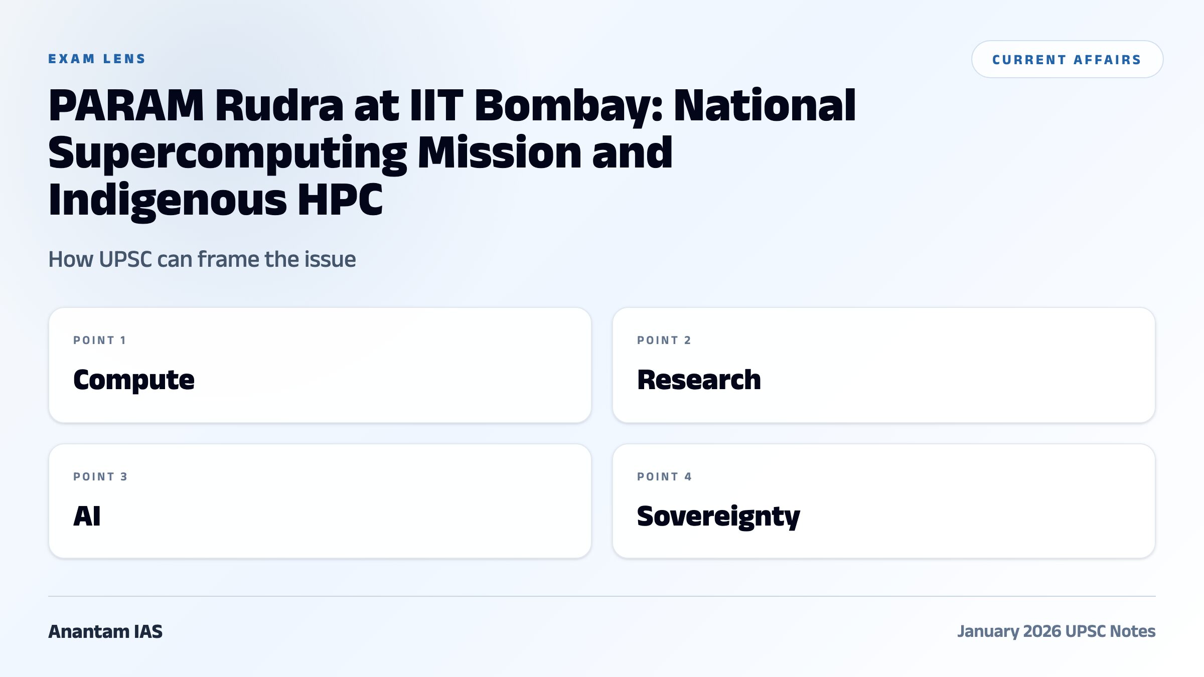 PARAM Rudra at IIT Bombay: National Supercomputing Mission and Indigenous HPC exam framework