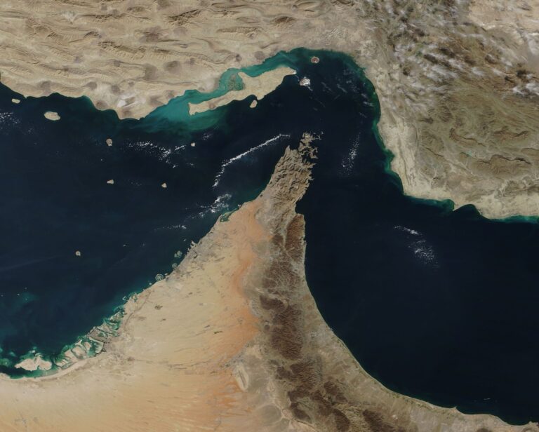 Strait of Hormuz satellite view