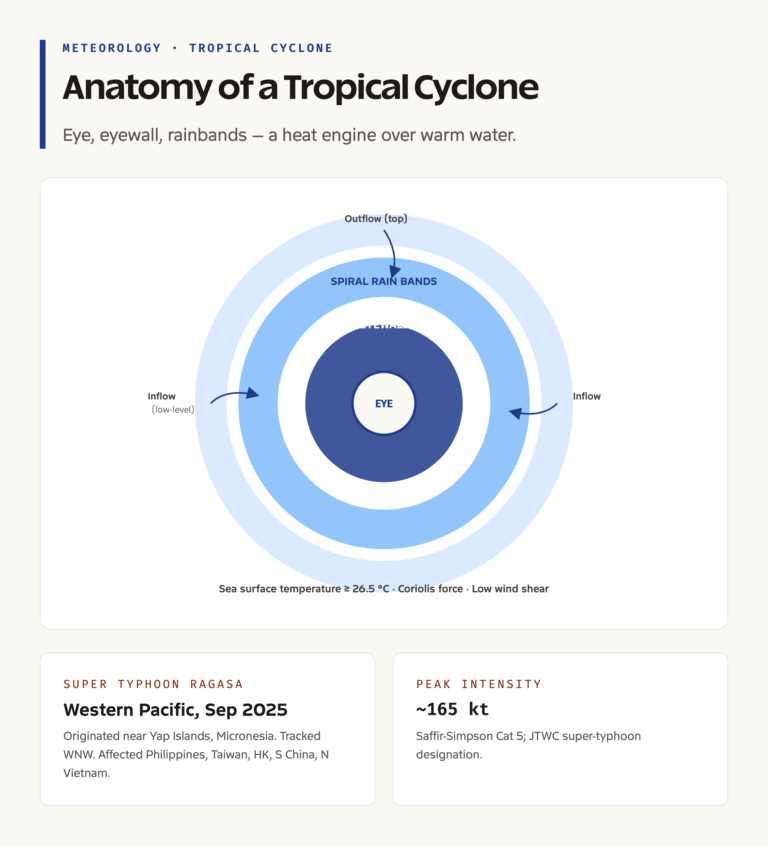 Anatomy of a Tropical Cyclone: Eye, Eyewall, Rainbands