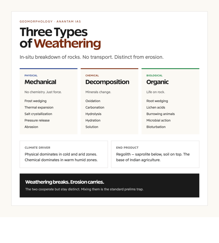 The Three Types of Weathering at a Glance