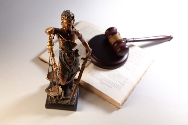 Law books and gavel