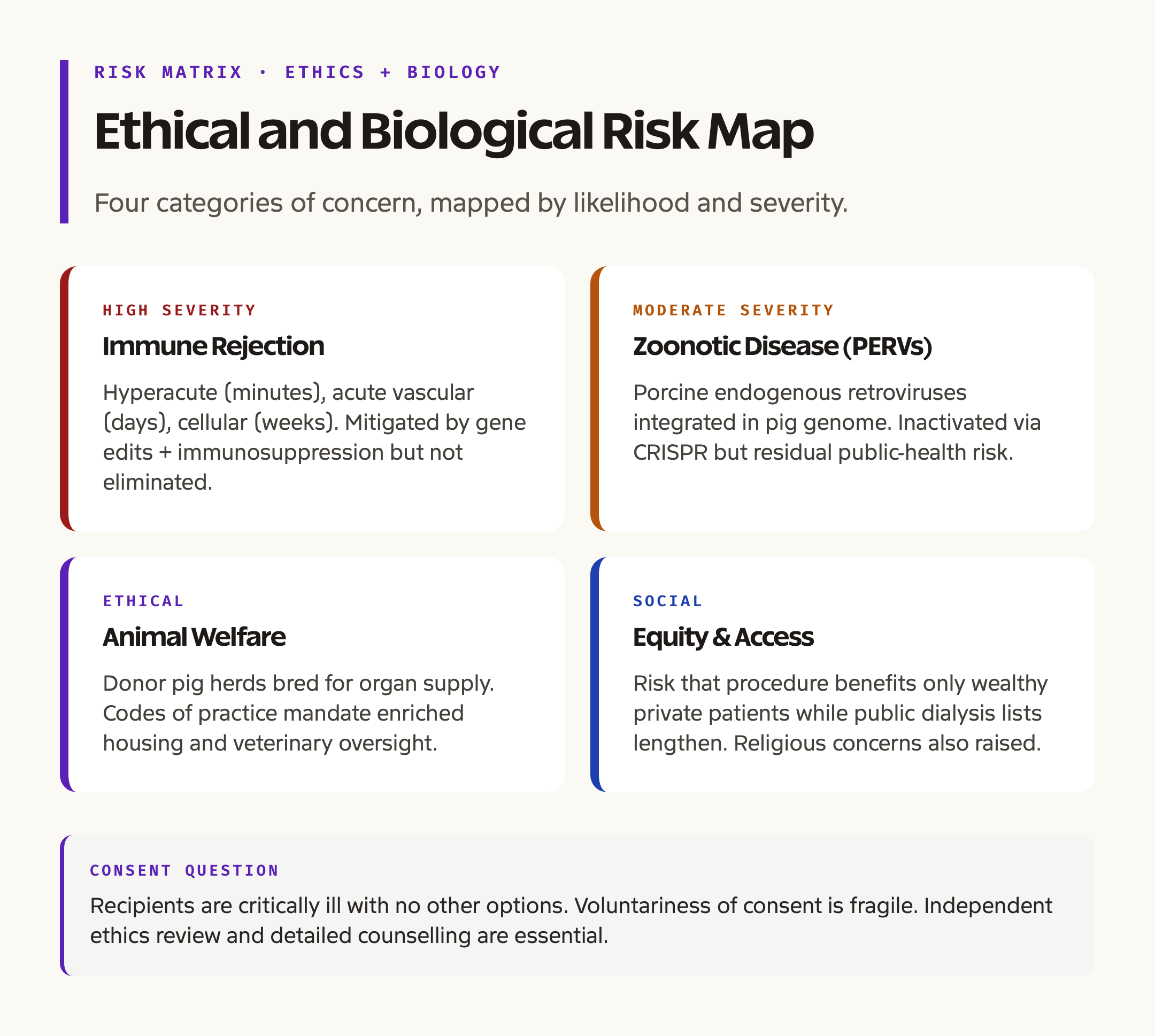Ethical and Biological Risk Matrix in Xenotransplantation