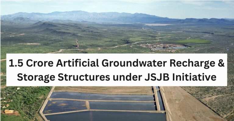 1.5 Crore Artificial Groundwater Recharge & Storage Structures under JSJB Initiative