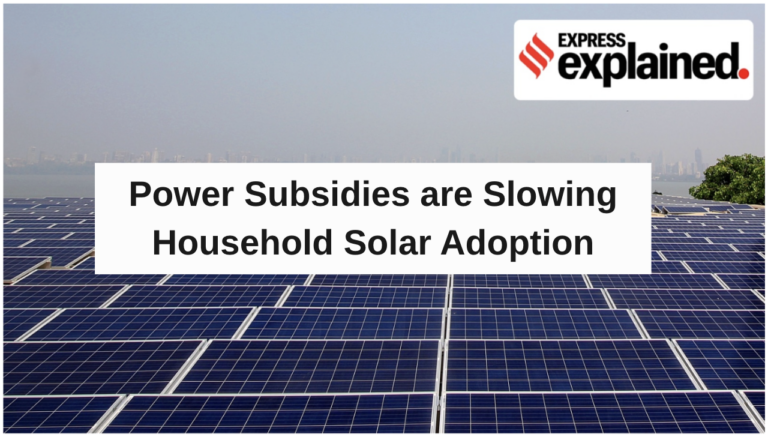 Power Subsidies are Slowing Household Solar Adoption