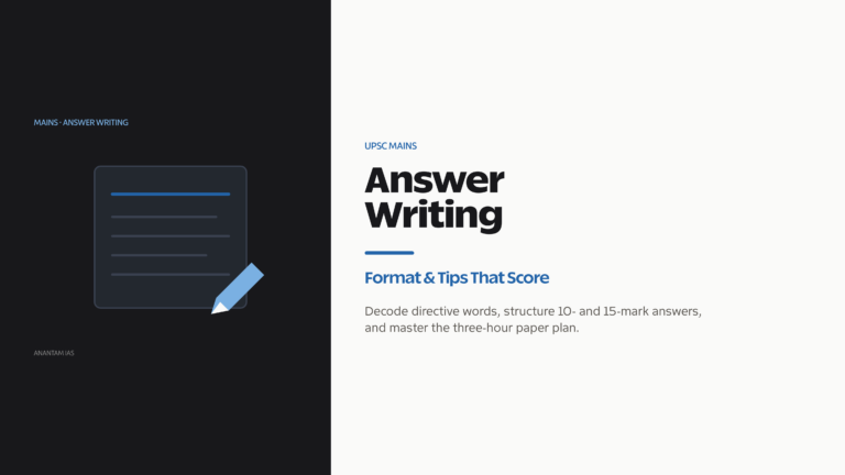 UPSC Mains answer writing: format and tips that score.