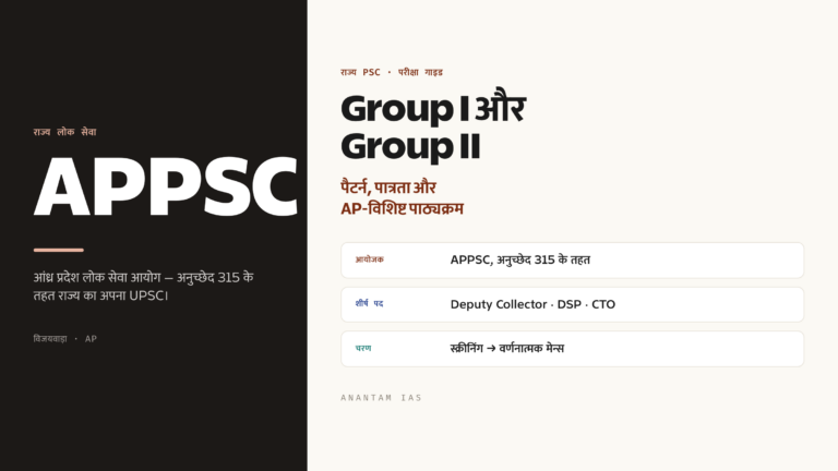APPSC: आंध्र प्रदेश लोक सेवा आयोग परीक्षा गाइड (Group I और II)