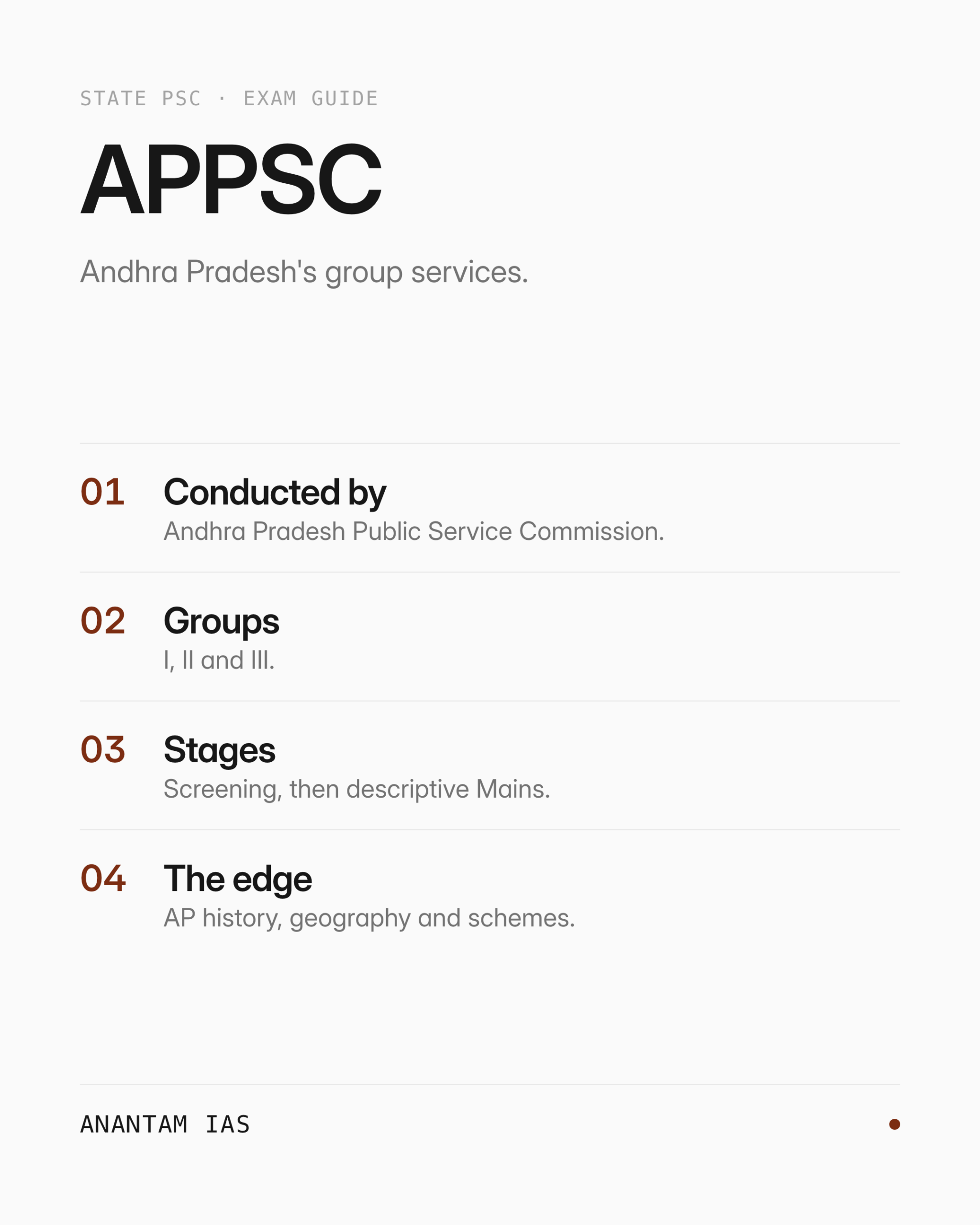 APPSC - एक नज़र में