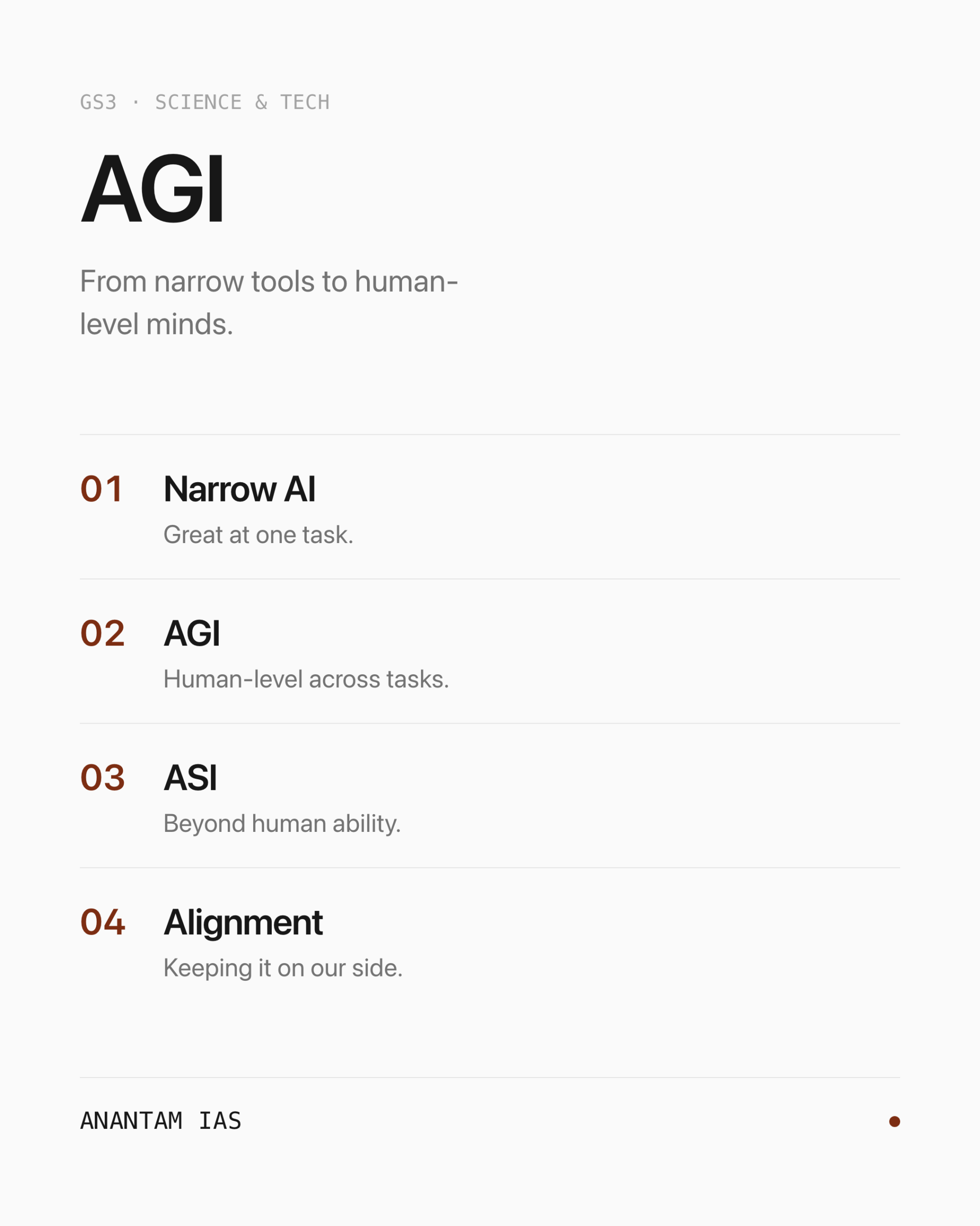 AGI — key ideas at a glance