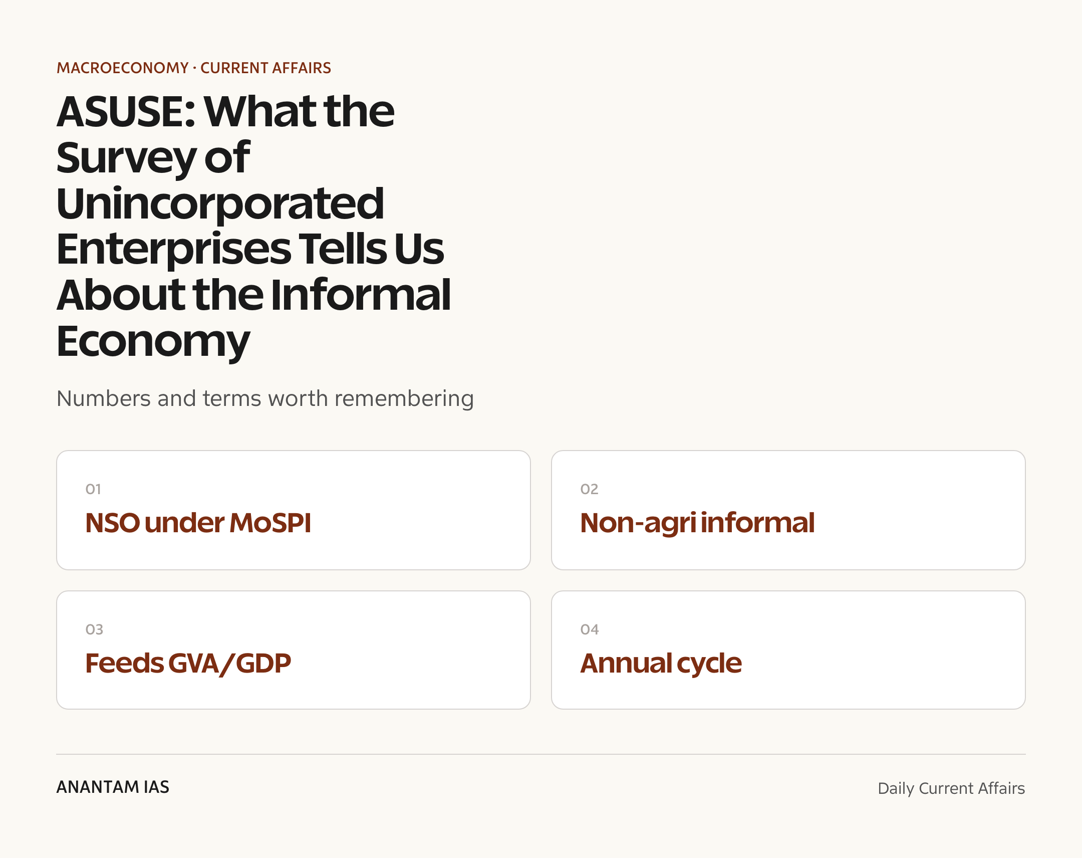 ASUSE: What the Survey of Unincorporated Enterprises Tells Us About the Informal Economy — quick facts