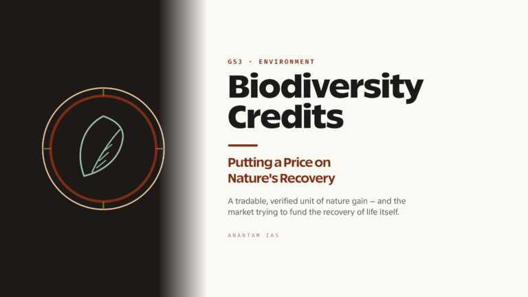 Biodiversity Credits: Putting a Price on Nature's Recovery (UPSC Environment/Economy)