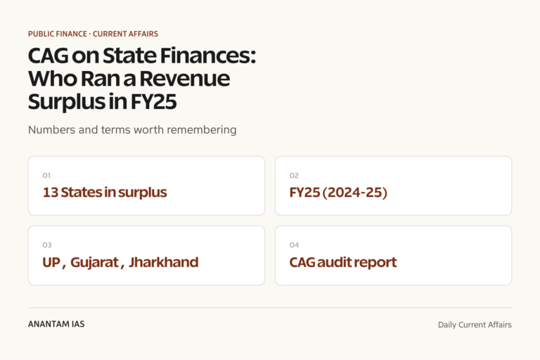 CAG on State Finances: Who Ran a Revenue Surplus in FY25 graphic 1 for UPSC current affairs