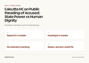 Calcutta HC on Public Parading of Accused: State Power vs Human Dignity (UPSC GS2/GS4) graphic 1 for UPSC current affairs
