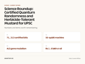 Science Roundup: Certified Quantum Randomness and Herbicide-Tolerant Mustard for UPSC graphic 1 for UPSC current affairs