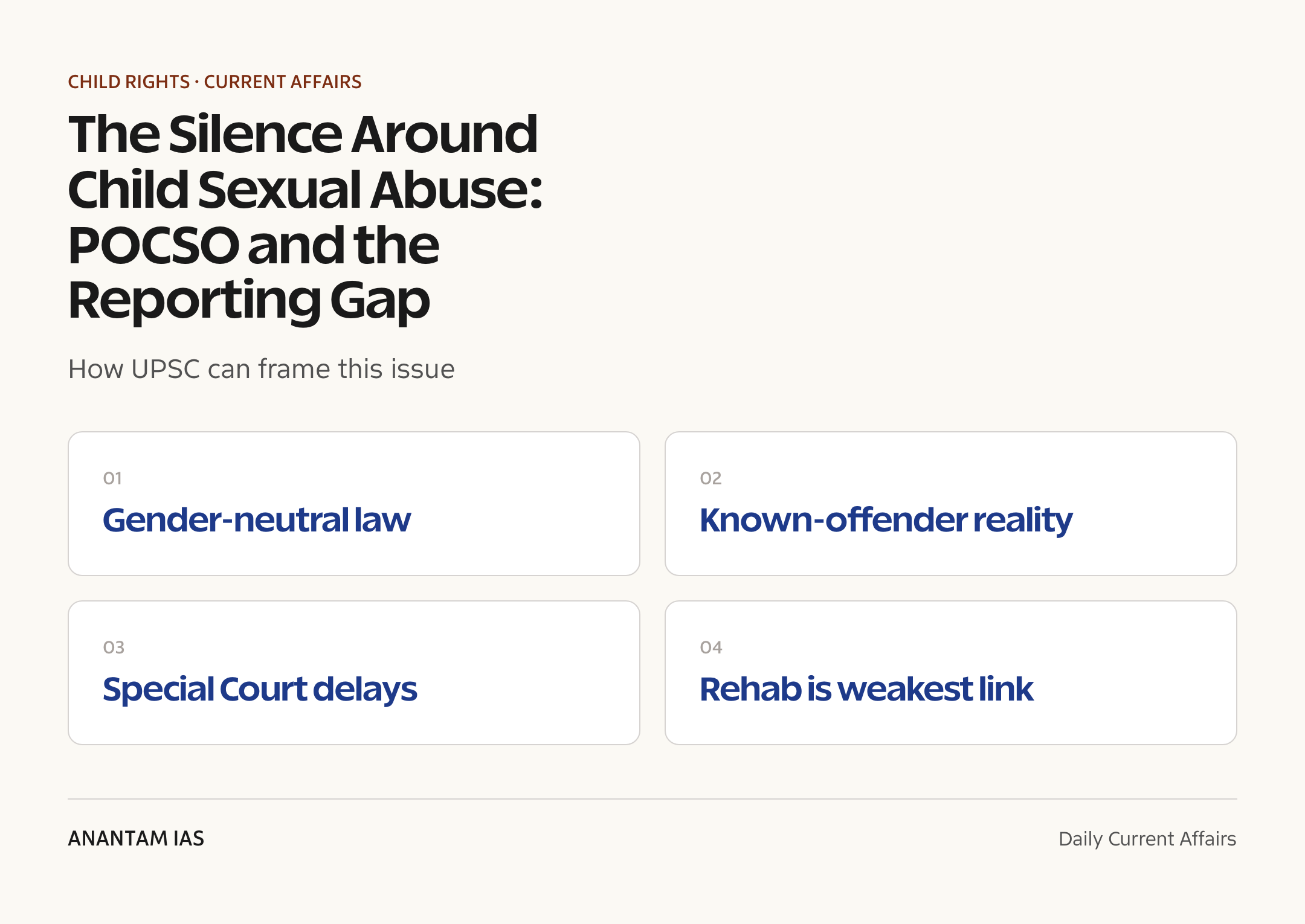 The Silence Around Child Sexual Abuse: POCSO and the Reporting Gap — exam lens