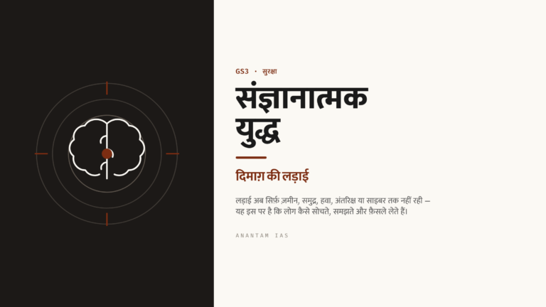 संज्ञानात्मक युद्ध: सूचना युग में दिमाग़ की लड़ाई (UPSC सुरक्षा)