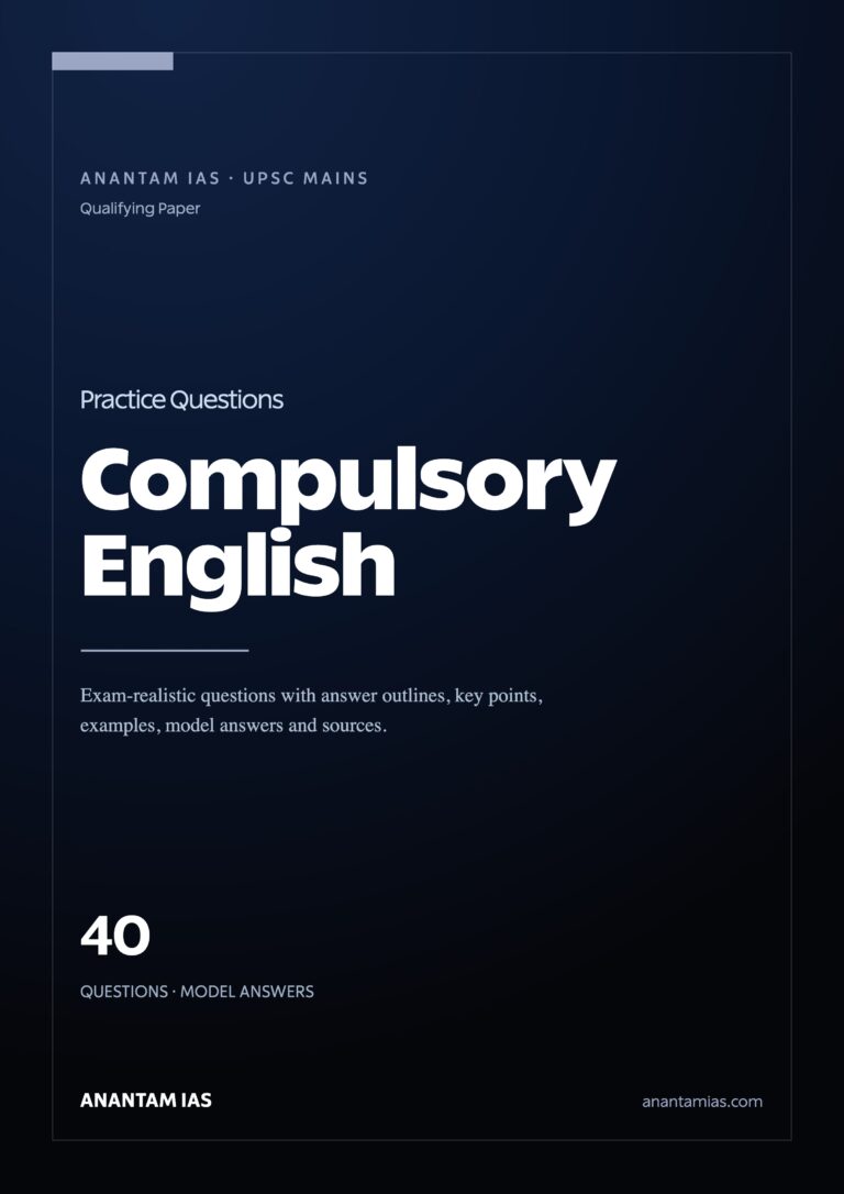 UPSC Mains Practice Questions — Compulsory English