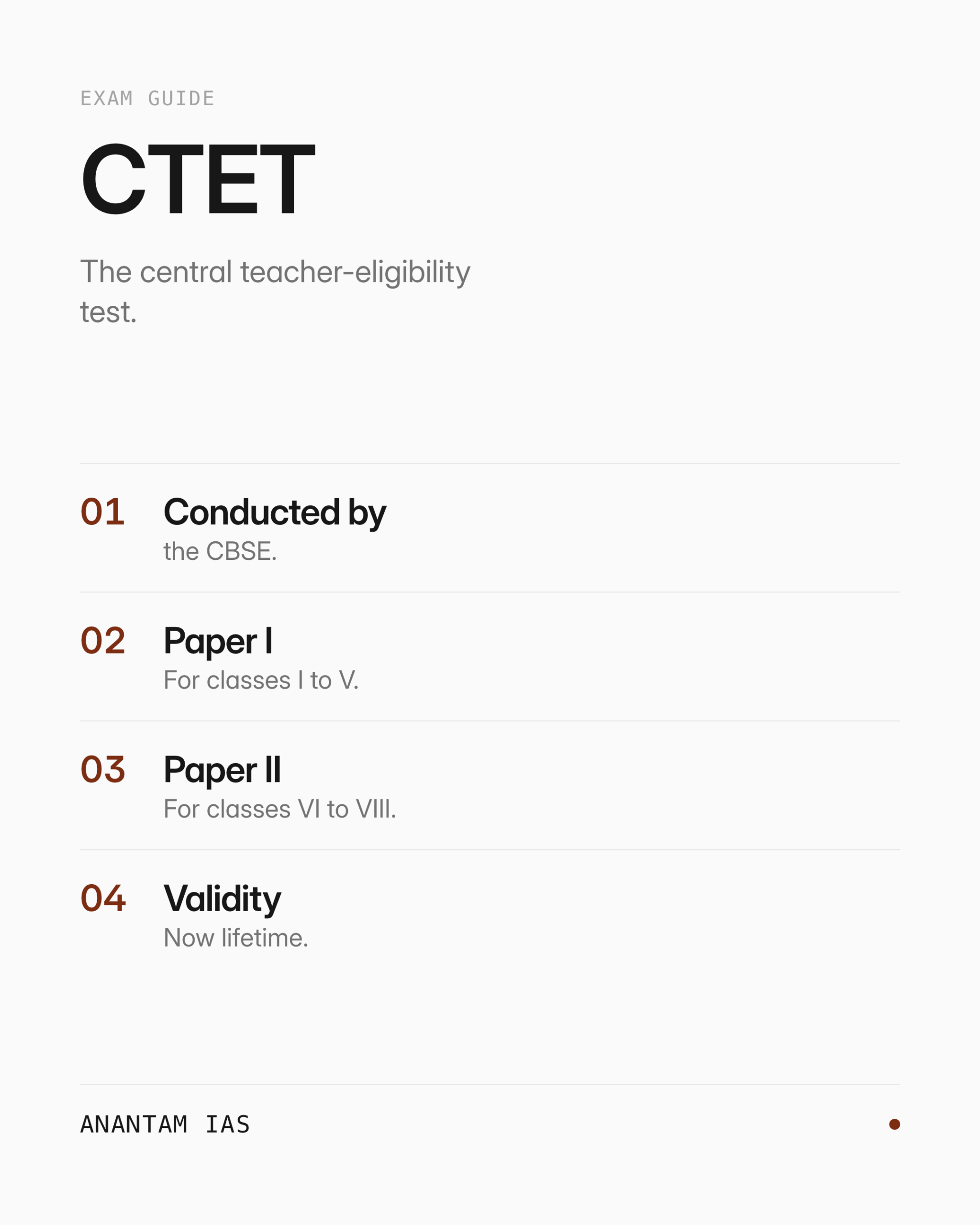 CTET — एक नज़र में