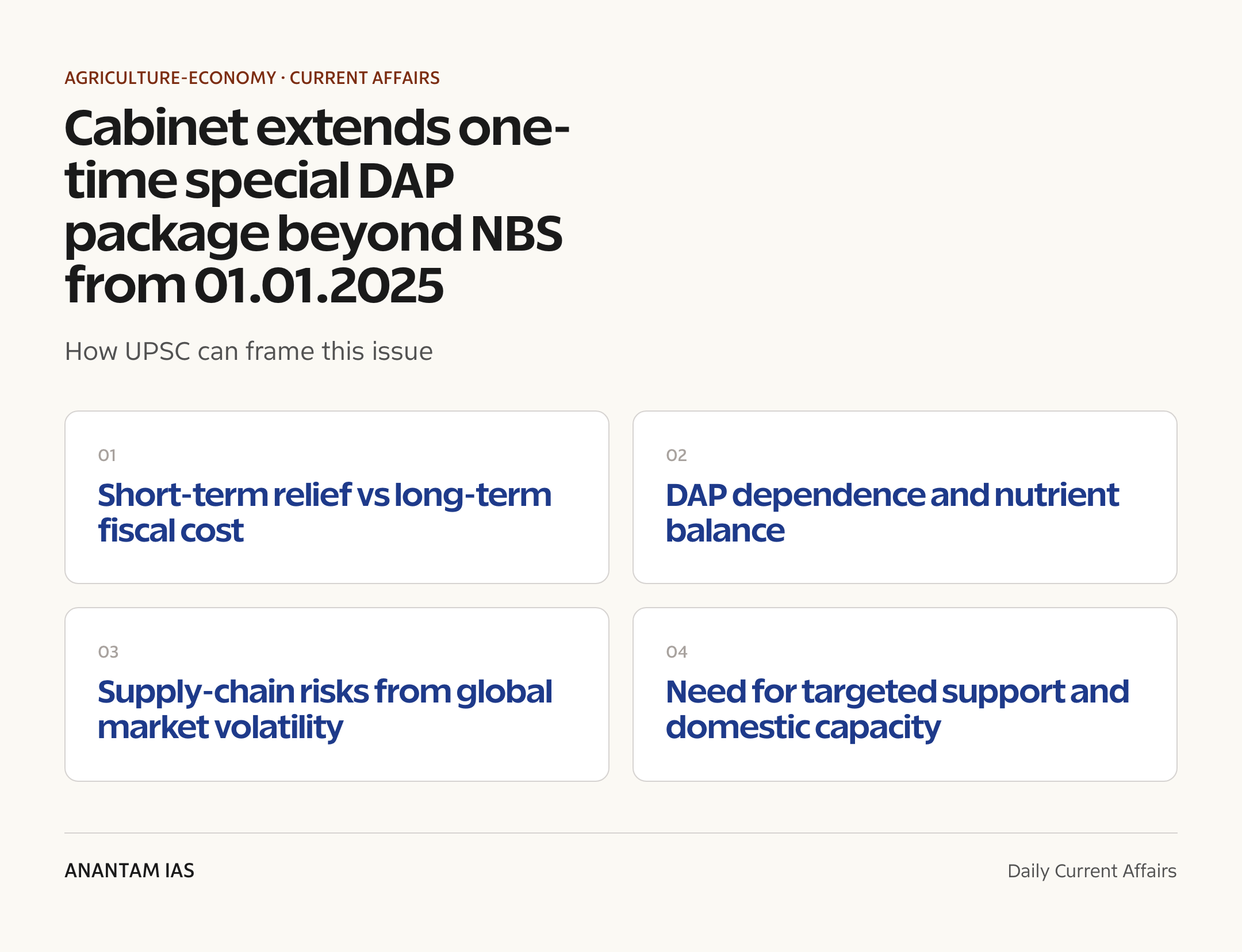 Cabinet extends one-time special DAP package beyond NBS from 01.01.2025 — exam lens
