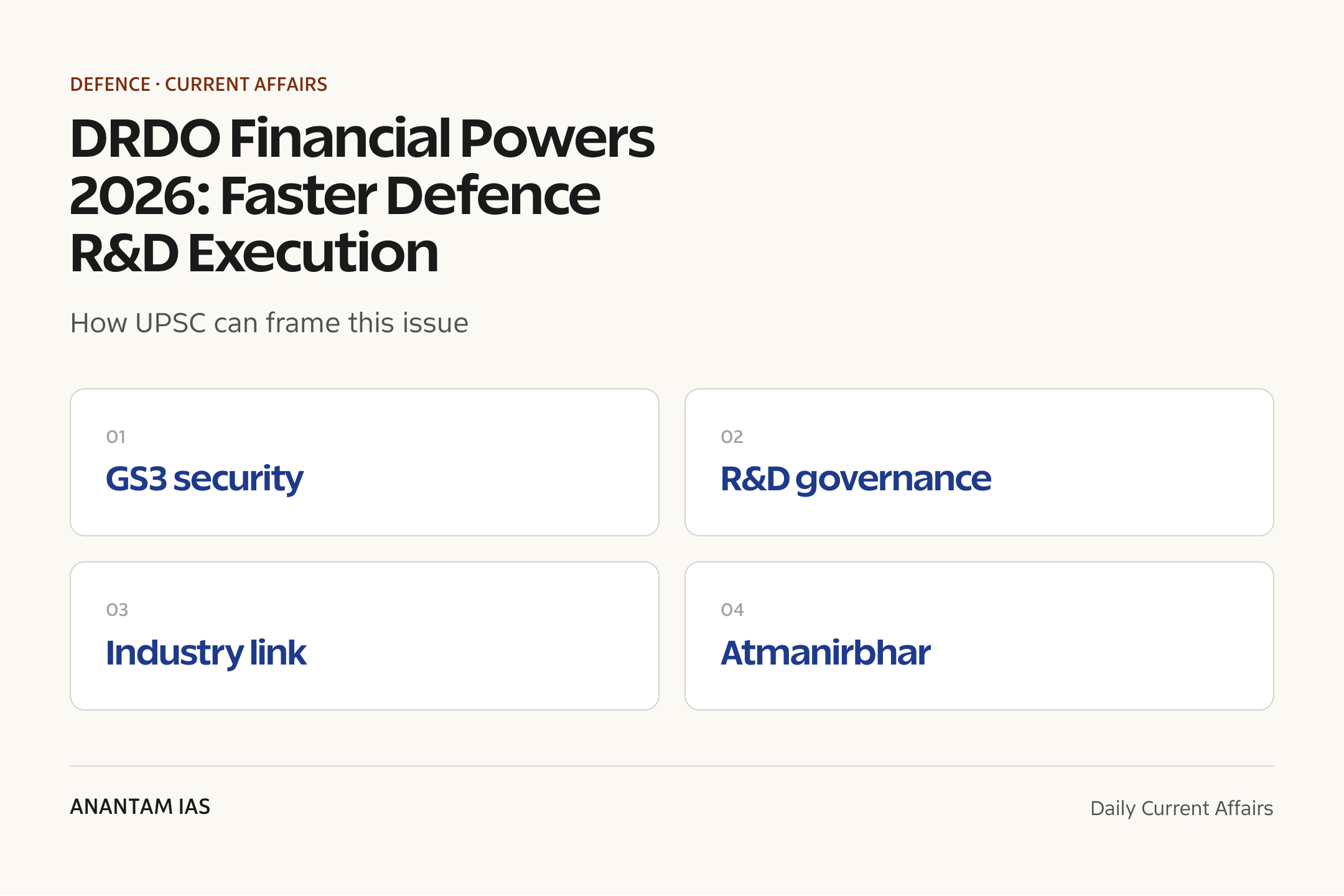DRDO Financial Powers 2026: Faster Defence R&D Execution — exam lens