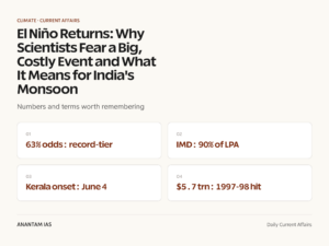 El Niño Returns: Why Scientists Fear a Big, Costly Event and What It Means for India's Monsoon graphic 1 for UPSC current affairs