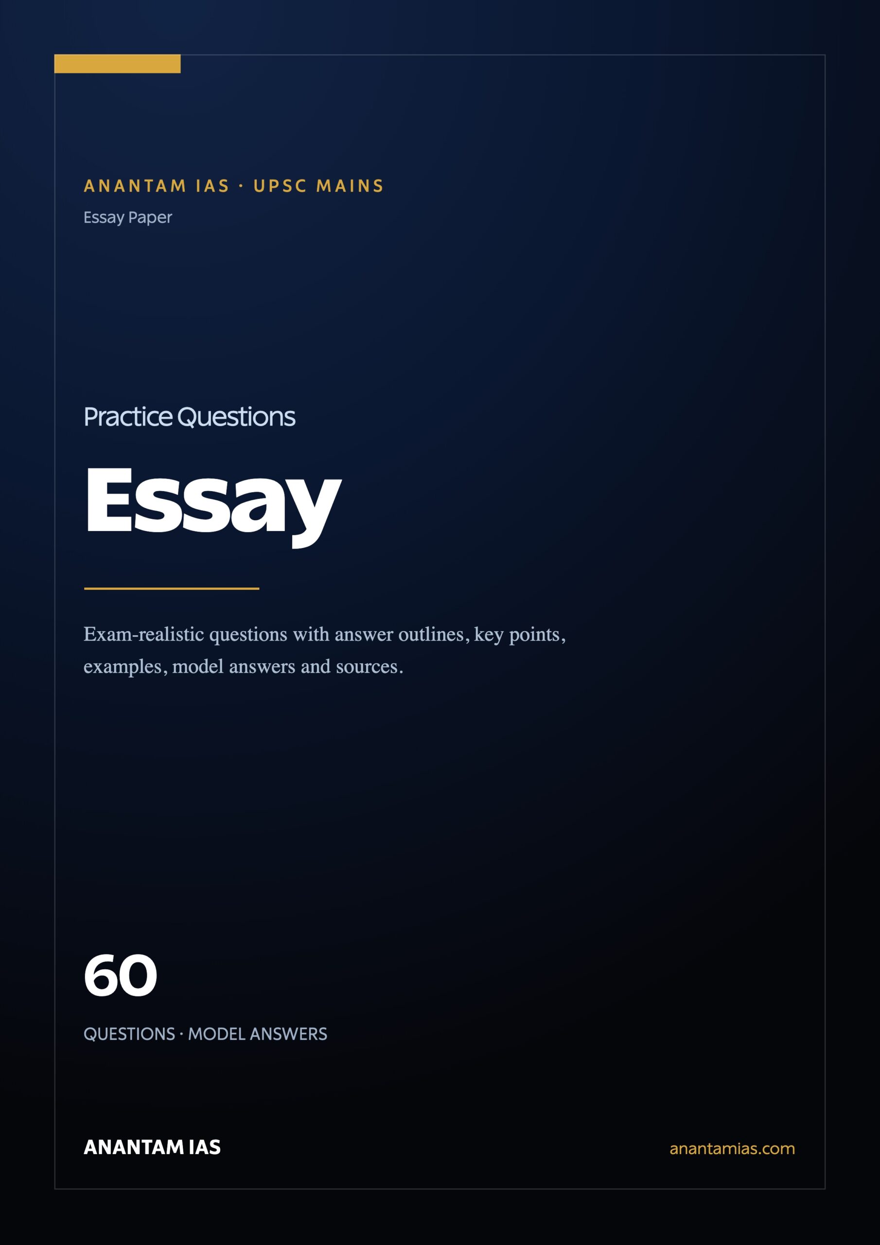UPSC Mains Practice Questions — Essay