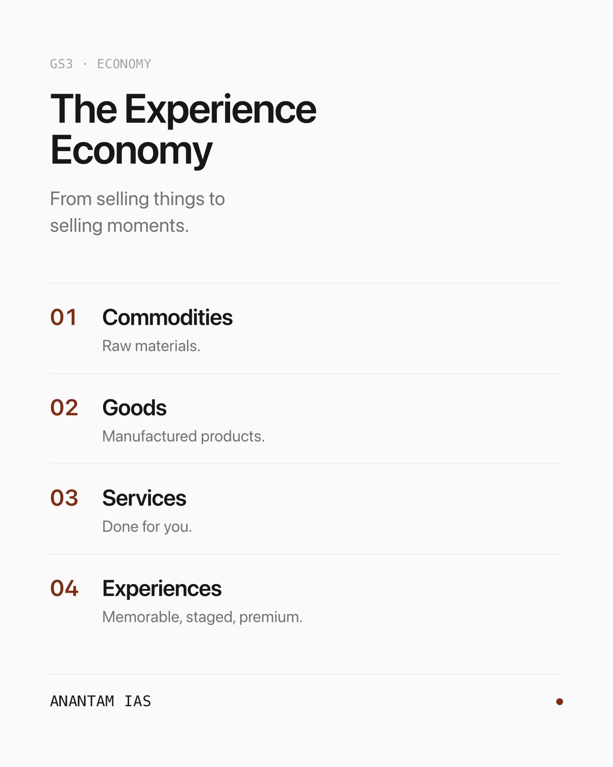 The Experience Economy — key ideas at a glance