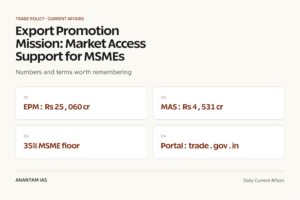Export Promotion Mission: Market Access Support for MSMEs graphic 1 for UPSC current affairs