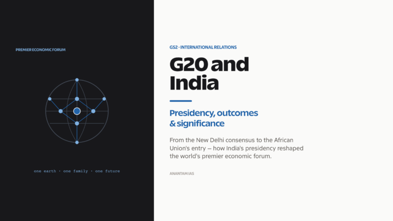 G20 and India: presidency, outcomes and significance.