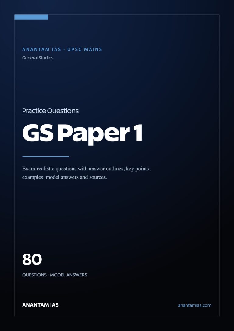 UPSC Mains Practice Questions — GS Paper 1