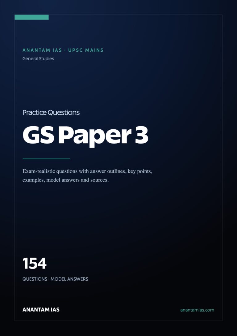 UPSC Mains Practice Questions — GS Paper 3