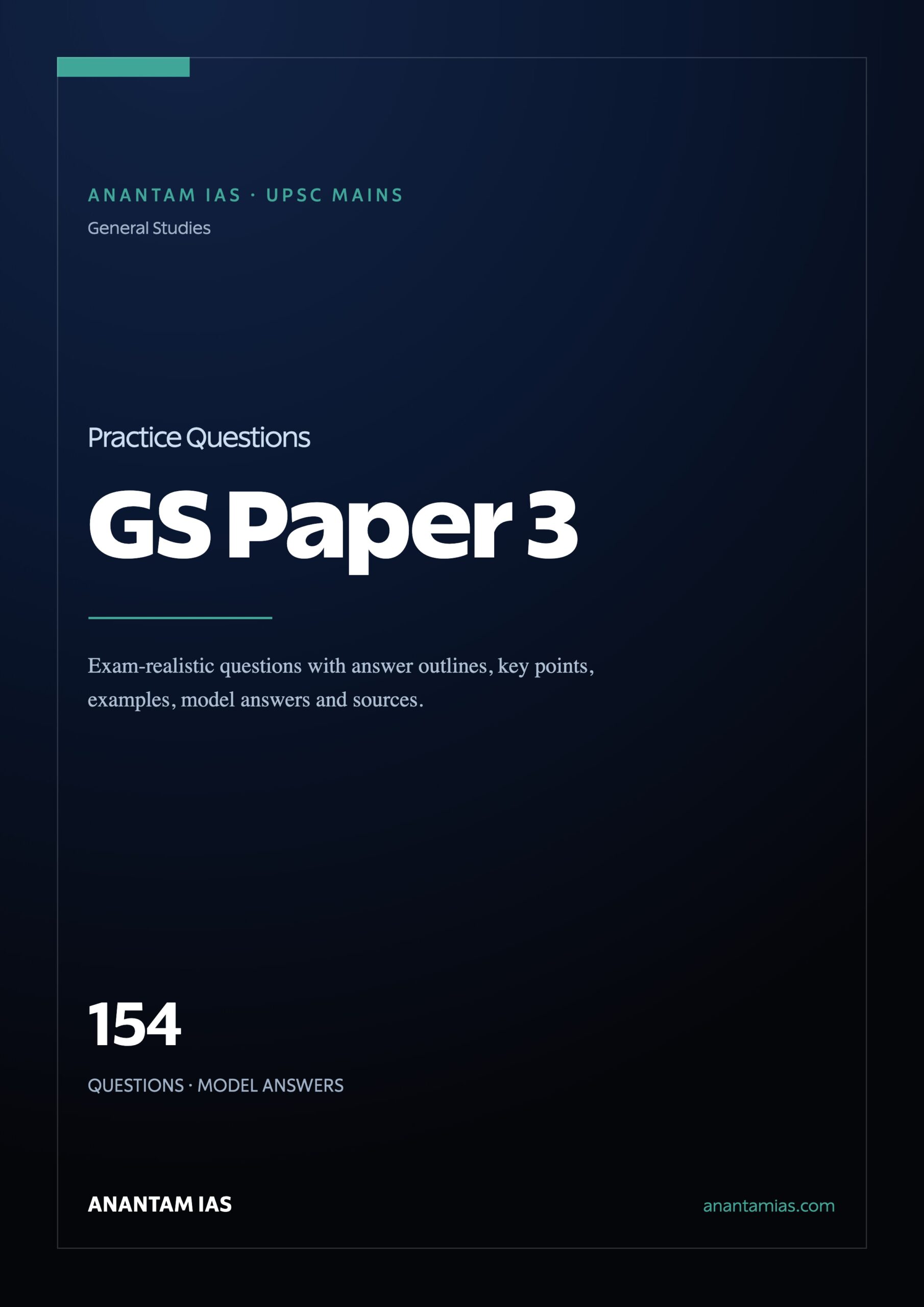UPSC Mains Practice Questions — GS Paper 3