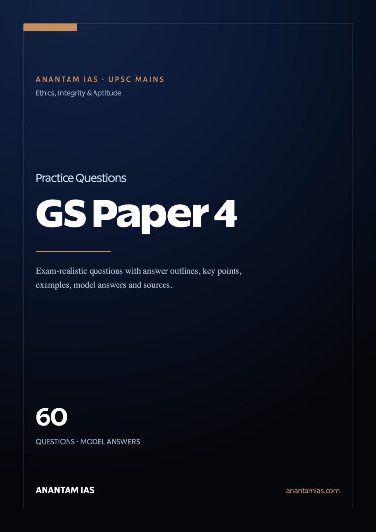 UPSC Mains Practice Questions — GS Paper 4
