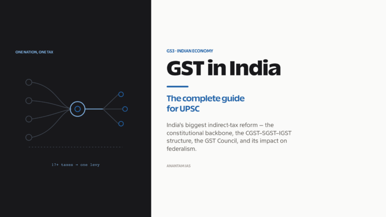 Goods and Services Tax in India: structure, GST Council and tax types explained for UPSC.
