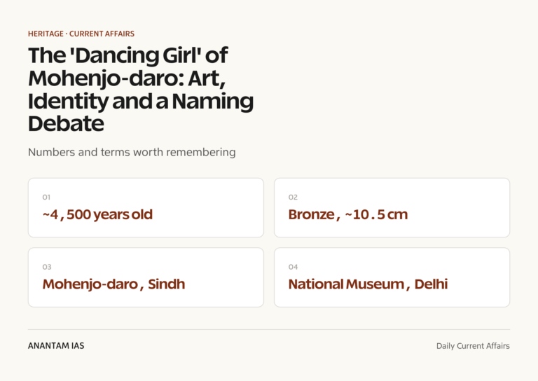 The 'Dancing Girl' of Mohenjo-daro: Art, Identity and a Naming Debate graphic 1 for UPSC current affairs
