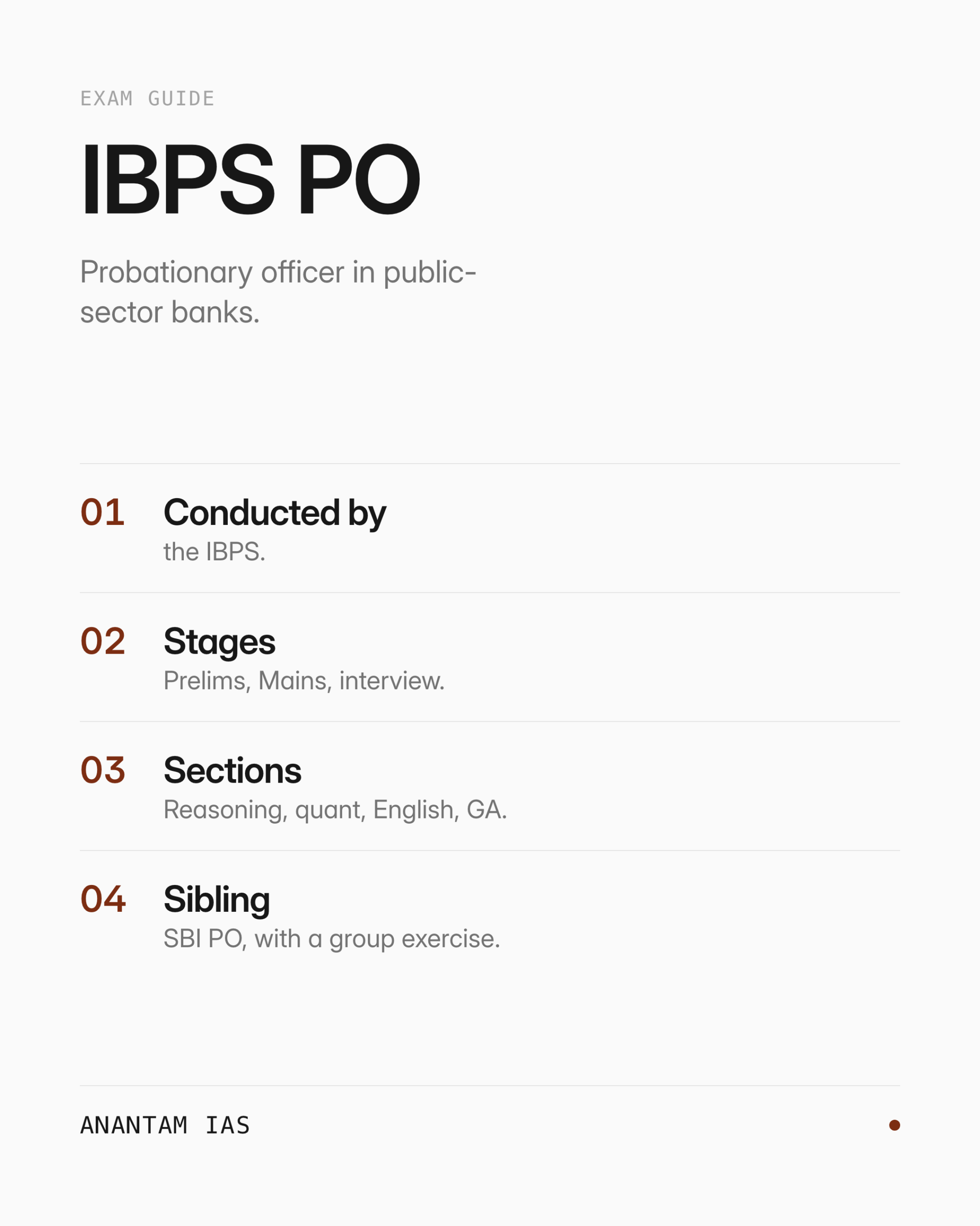 IBPS PO — एक नज़र में