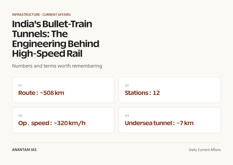 India's Bullet-Train Tunnels: The Engineering Behind High-Speed Rail graphic 1 for UPSC current affairs