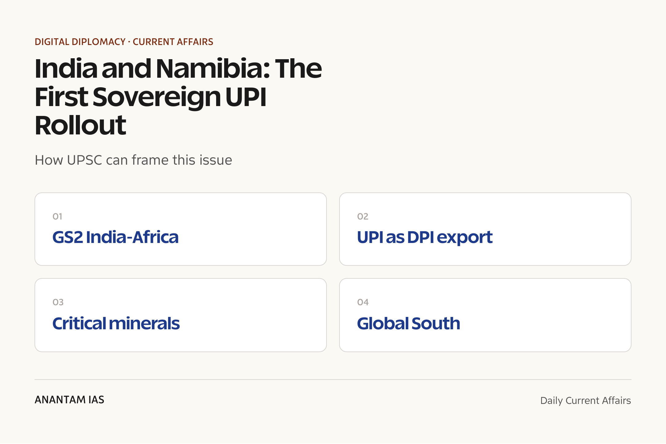 India and Namibia: The First Sovereign UPI Rollout — exam lens