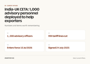 India-UK CETA: 1,000 advisory personnel deployed to help exporters graphic 1 for UPSC current affairs
