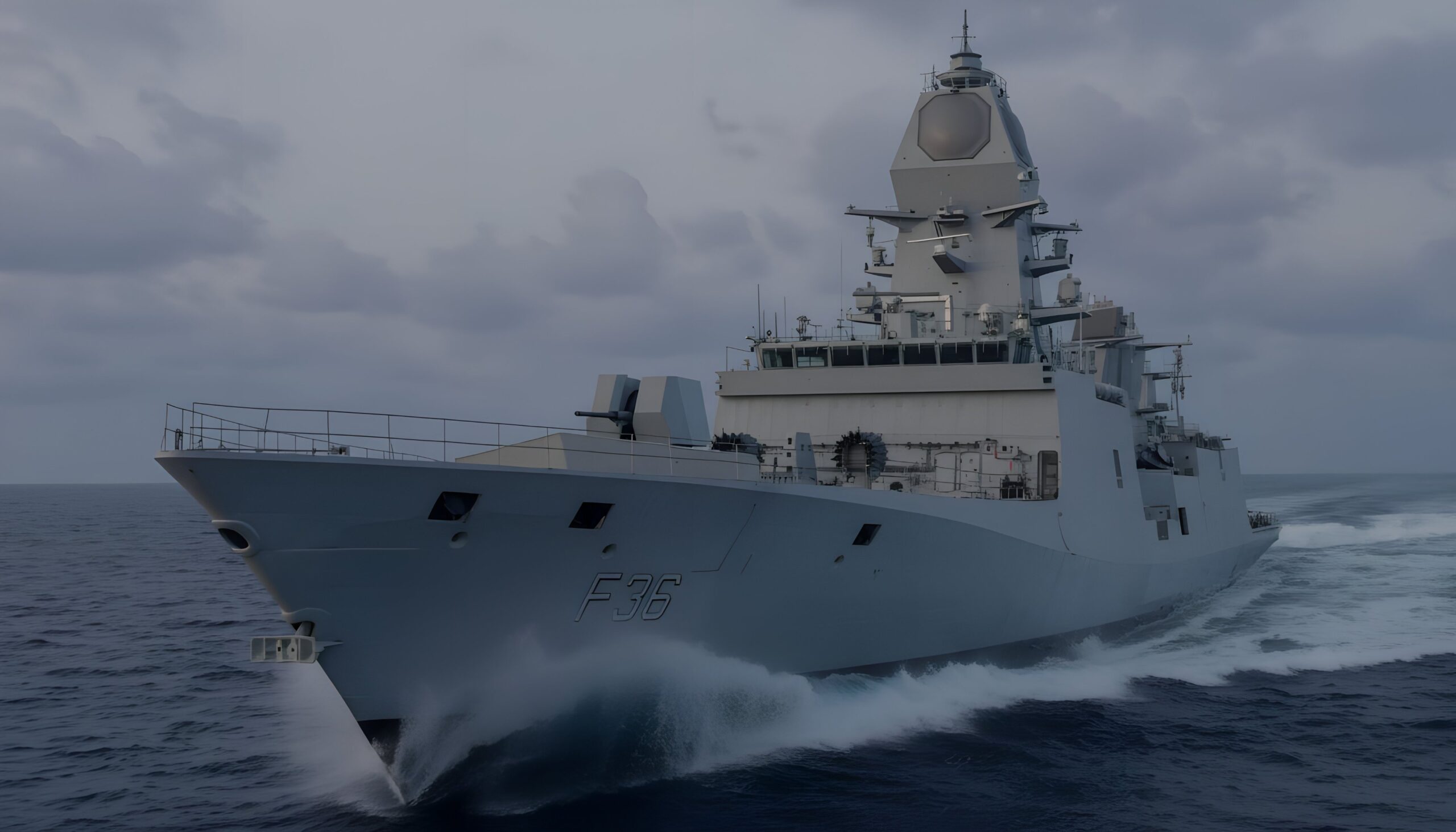 Indian Navy Project 17A stealth frigate INS Dunagiri at sea
