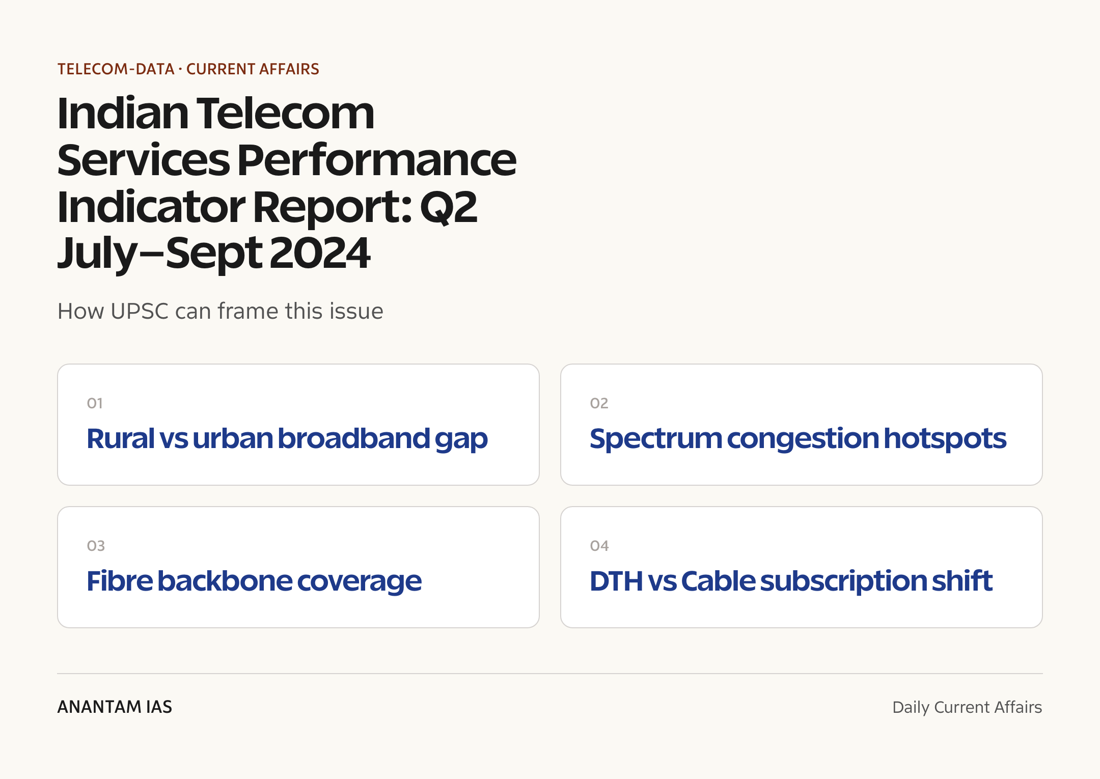 Indian Telecom Services Performance Indicator Report: Q2 July–Sept 2024 — exam lens