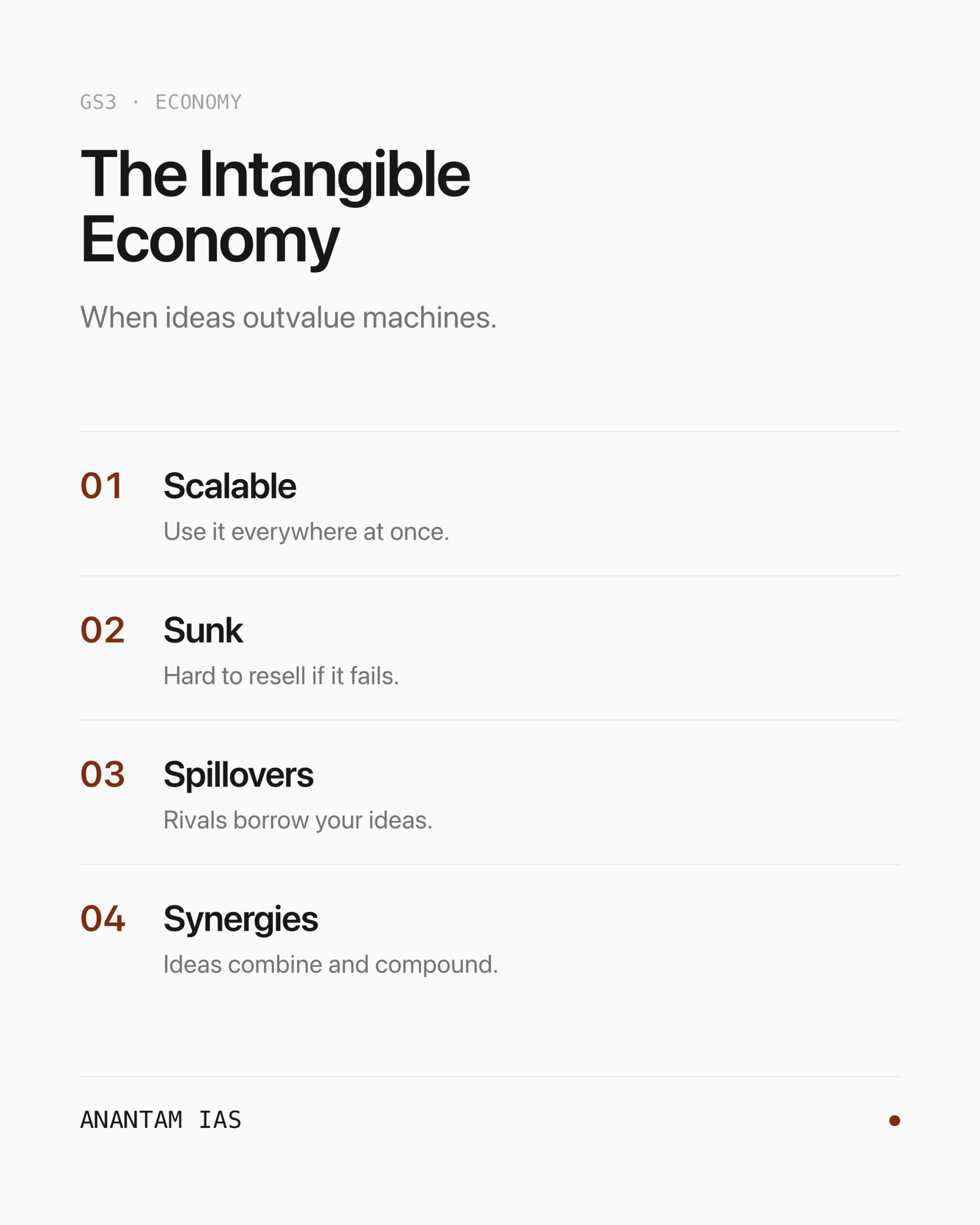 The Intangible Economy — key ideas at a glance