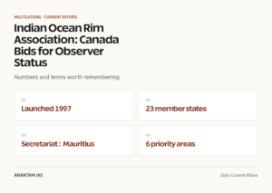 Indian Ocean Rim Association: Canada Bids for Observer Status graphic 1 for UPSC current affairs