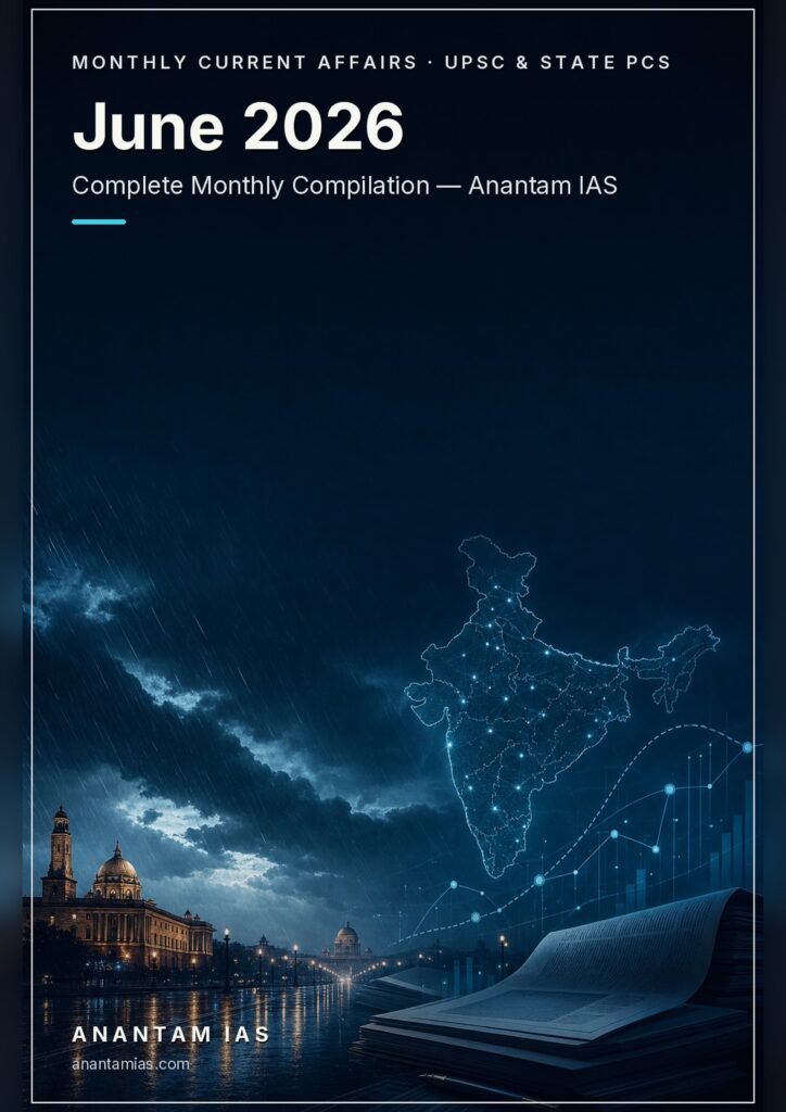 UPSC Monthly Current Affairs for UPSC 2026 | Prelims & Mains Notes